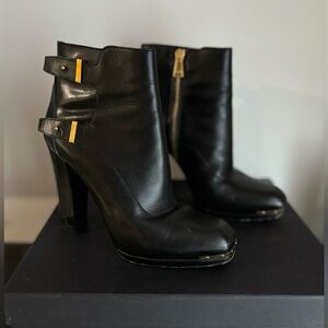 Belstaff leather booties. Beautiful black leather boots.